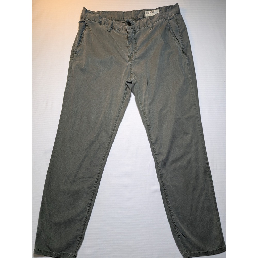 Pistola Olive Green Chino Pants Slim Straight Casual Trousers 30